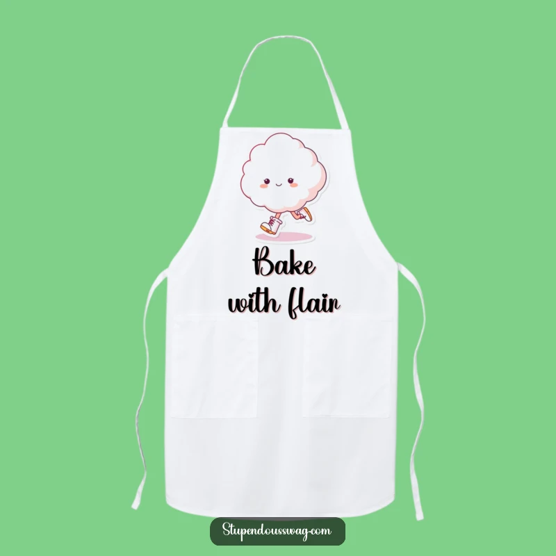 Funny Skipping Cloud Apron - Fluffy Character Kitchen Wear