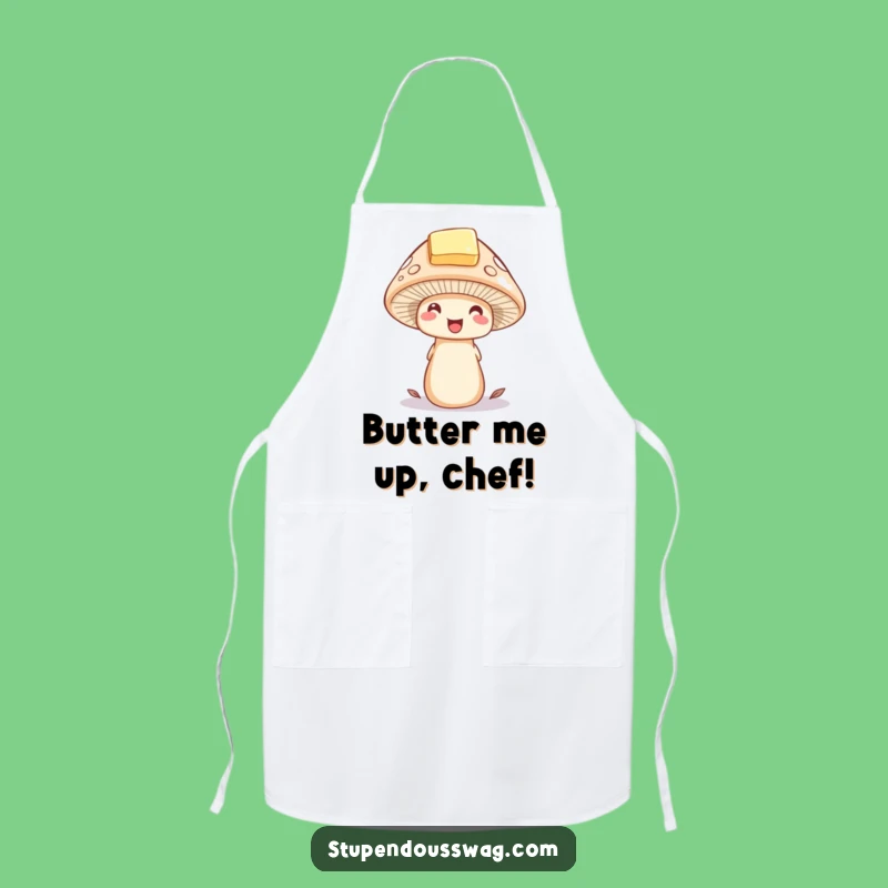 Funny Mushroom Butter Hat Apron - Whimsical Kitchen Gift