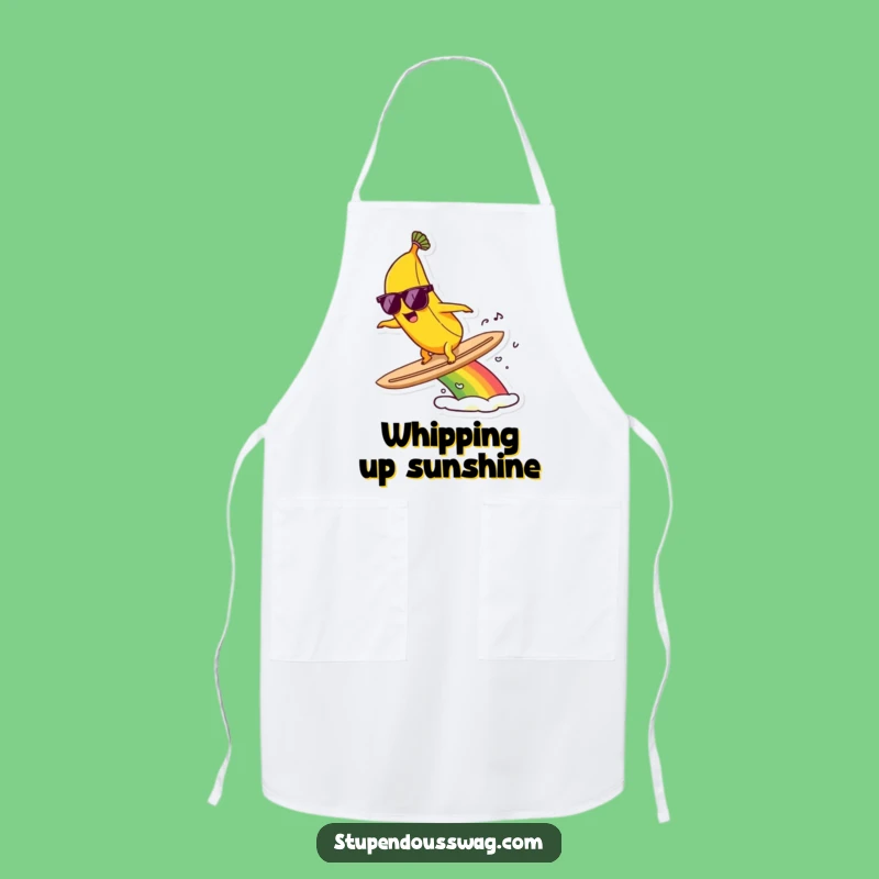 Funny Banana Rainbow Apron: Surfer Chef - Hilarious Kitchen Gift