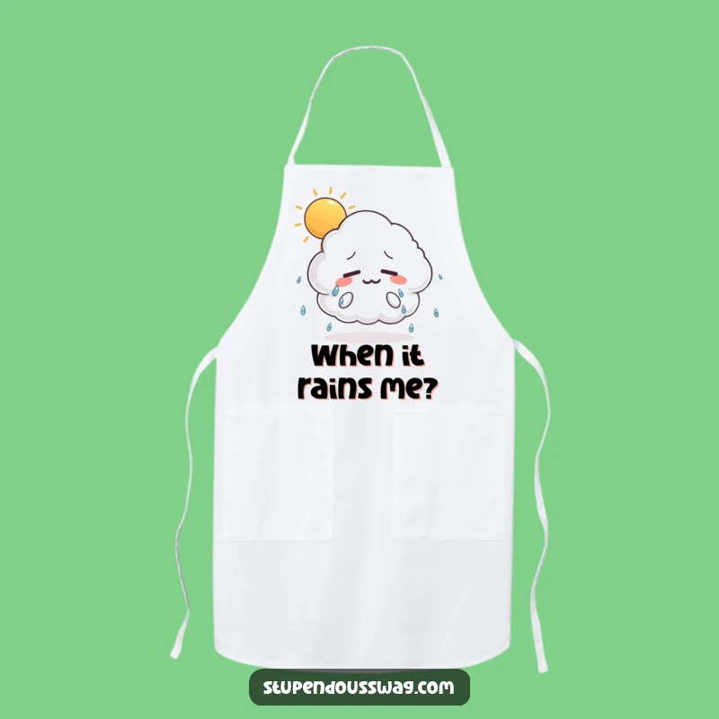 Funny Nervous Cloud Apron: Cook Up Some Laughs (and Maybe Sweat)
