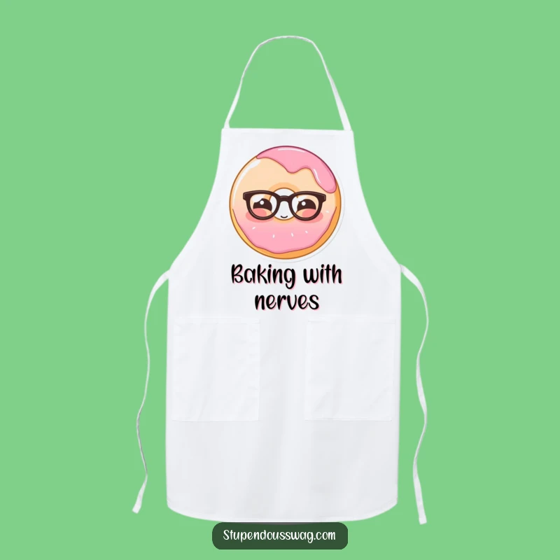 Funny Shy Donut Chef Apron: Cook with Cute Bashfulness!