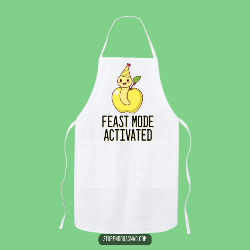Funny Worm Party Chef Apron: Cook Up Some Fun!