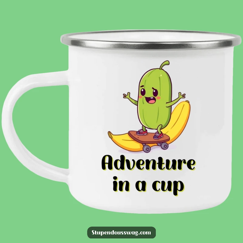 Funny Pickle Skateboard Camping Mug: Extreme Outdoor Brews