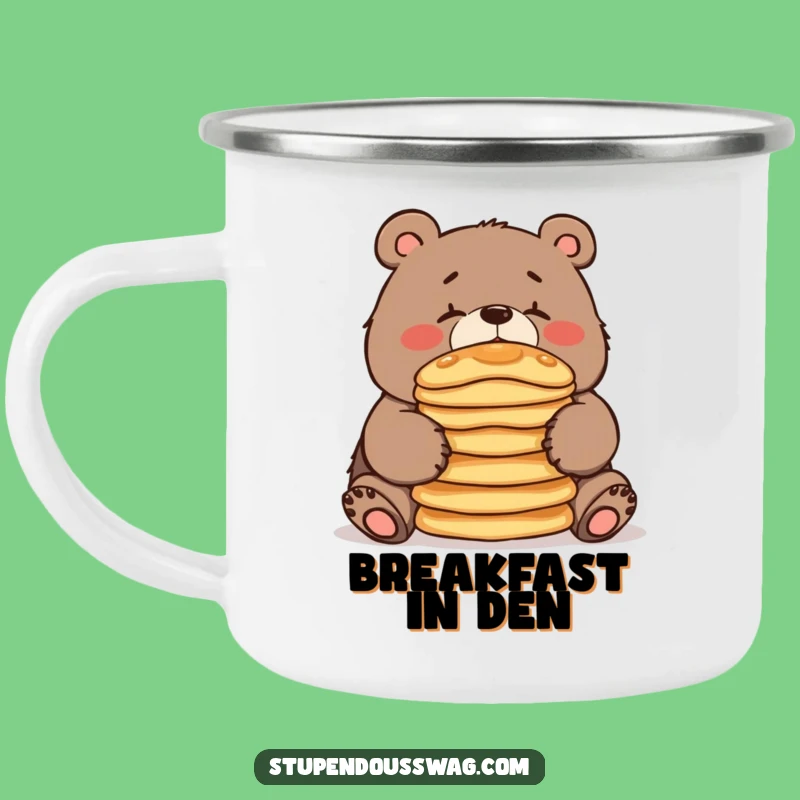 Clumsy Bear Pancake Camping Mug Your Hilarious Adventure Companion