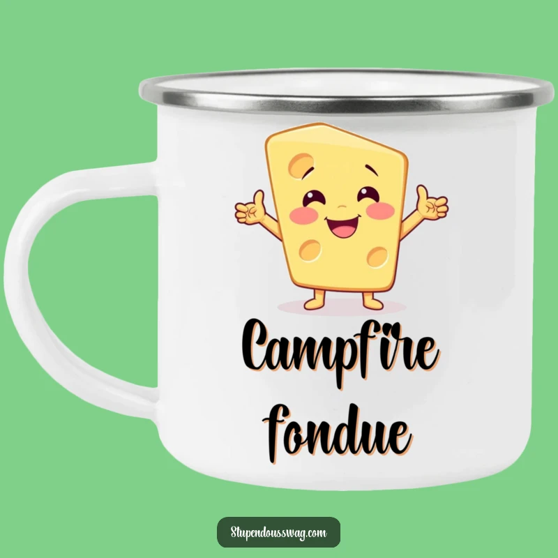 Funny Dramatic Cheese Camping Mug: Enjoy Your Drink with Cheesy Flair