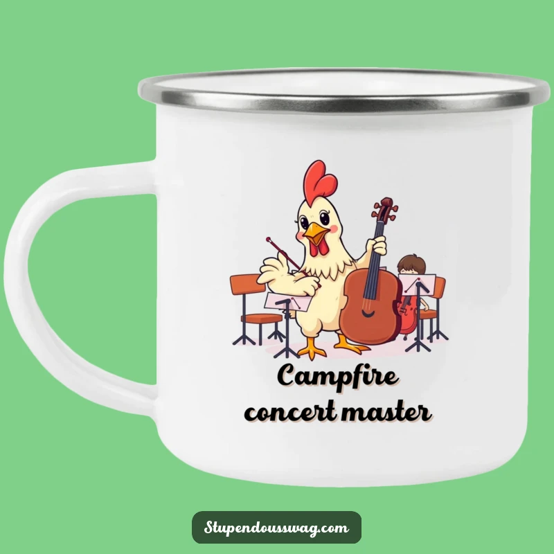 Funny Rubber Chicken Camping Mug - Musical Adventure Gift