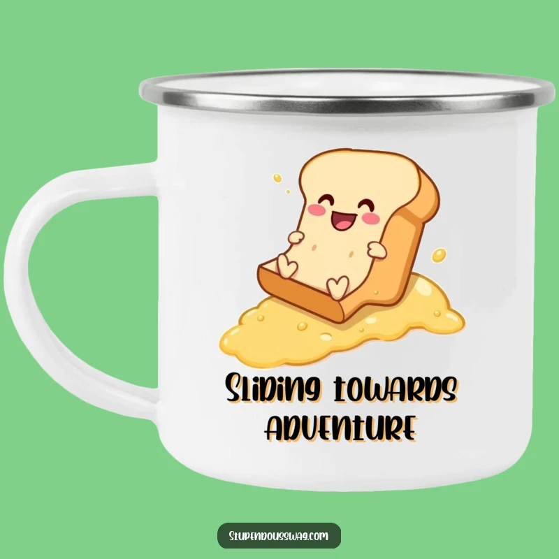 Funny Trail Bread Buttered Slope Camping Mug - Outdoor Laughs Guaranteed!