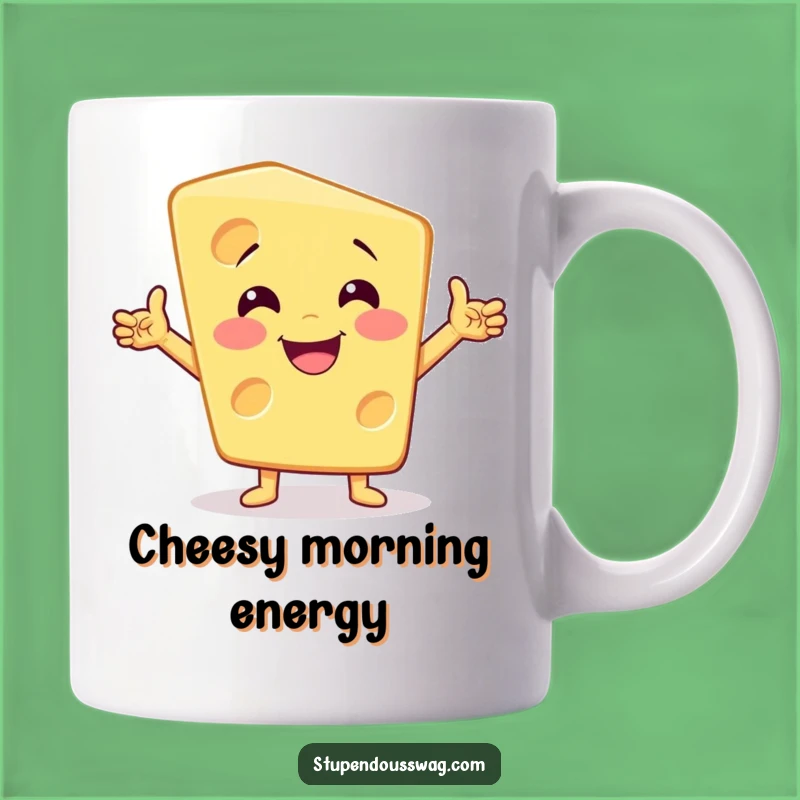 Funny Dramatic Cheese Mug: A Hilarious Pose for a Cheesy Good Time