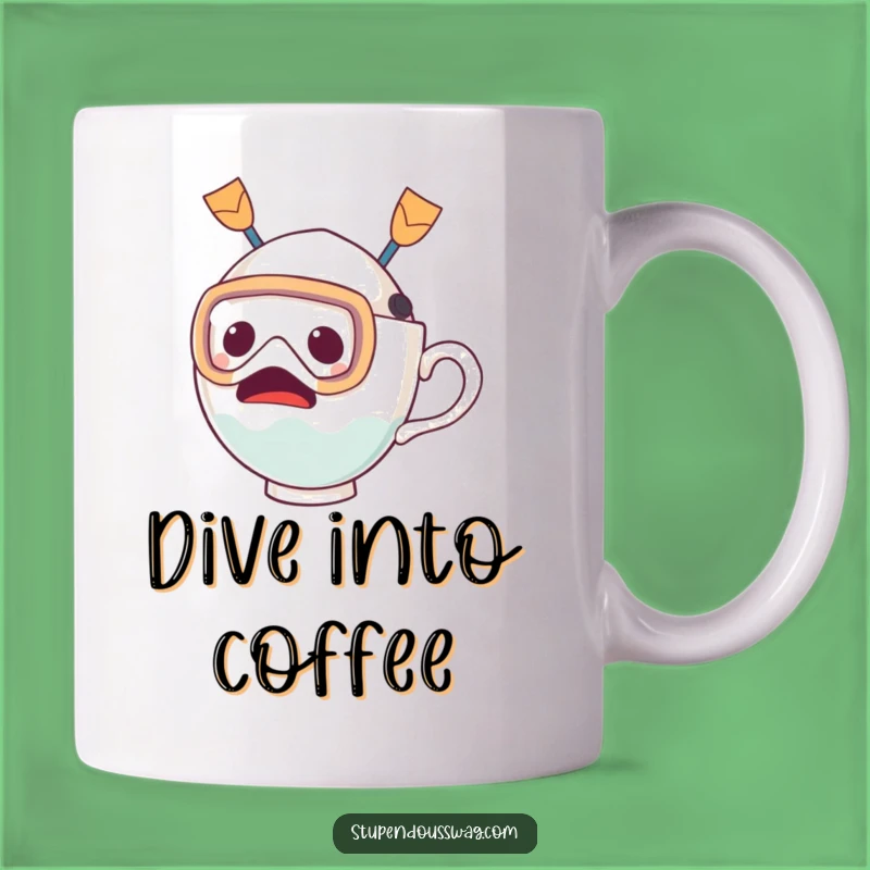 Funny Startled Teacup Diving Mug: Whimsical Kitchen Gift for Coffee Lovers