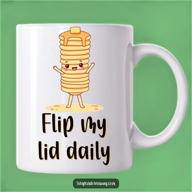 Funny Pancake Handstand Mug: Hilarious Breakfast Acrobatics Gift