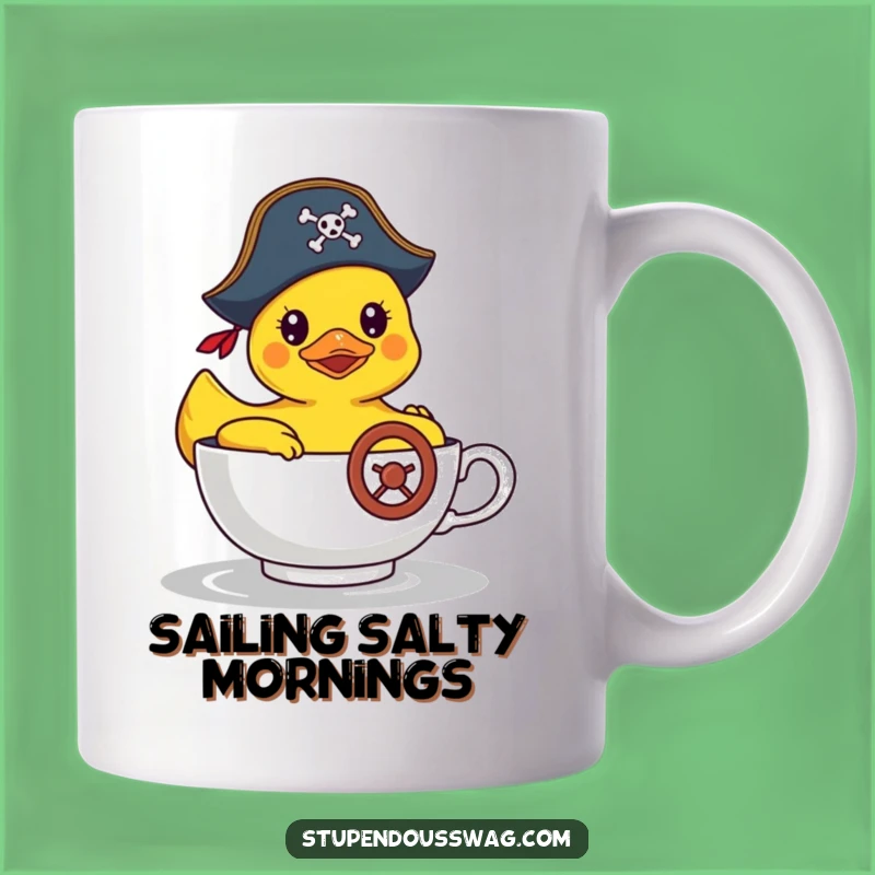 Funny Pirate Duck Mug: Hilarious Teacup Sailing Adventure Gift