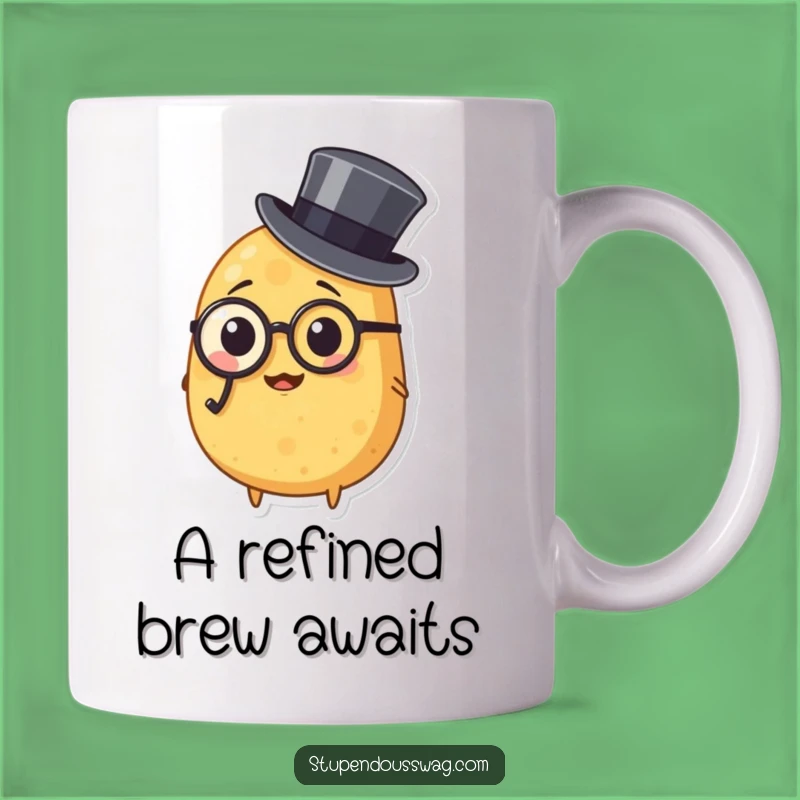 Funny Potato Monocle Mug: Dapper Spud Gift for Sophisticated Humor Lovers