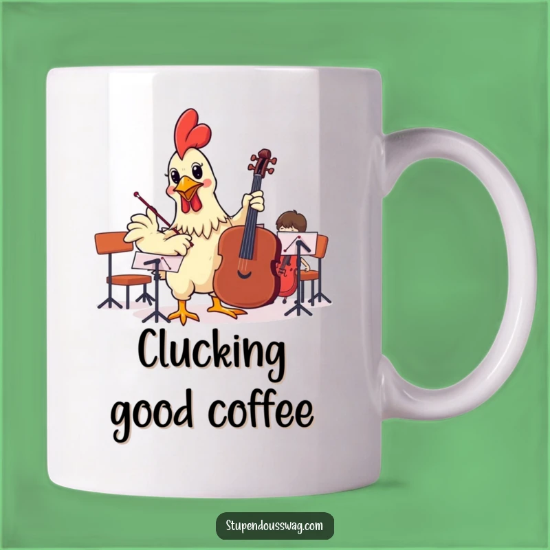 Funny Rubber Chicken Conductor Mug - Musical Humor Gift