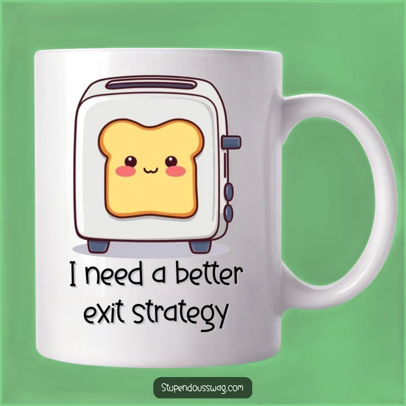 Funny Toaster Bread Mug: Hilarious Stuck Slice, Perfect Funny Gift for Breakfast Lovers