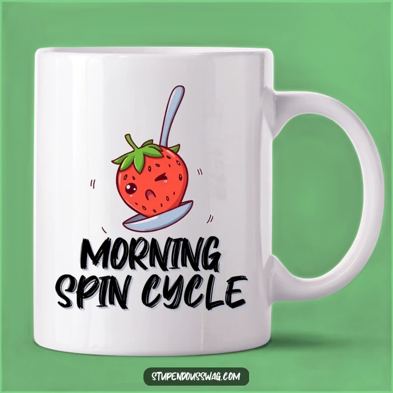 Funny Spinning Strawberry Mug: Dizzy Fruit Fun, Perfect Funny Gift for Sweet Mornings