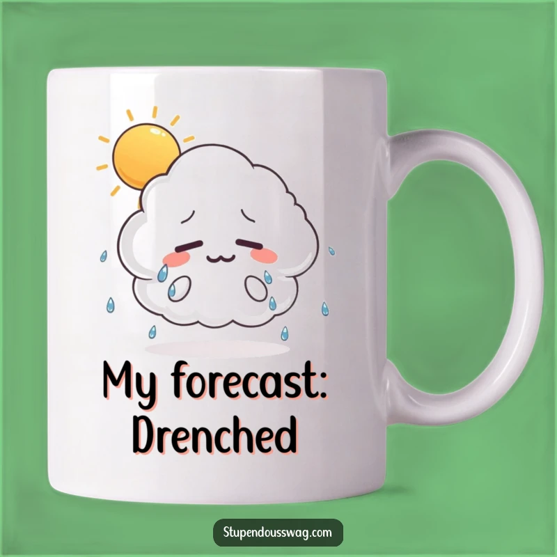 Funny Nervous Cloud Sunny Day Mug: The Perfect Sarcastic Gift for Stressful Moments