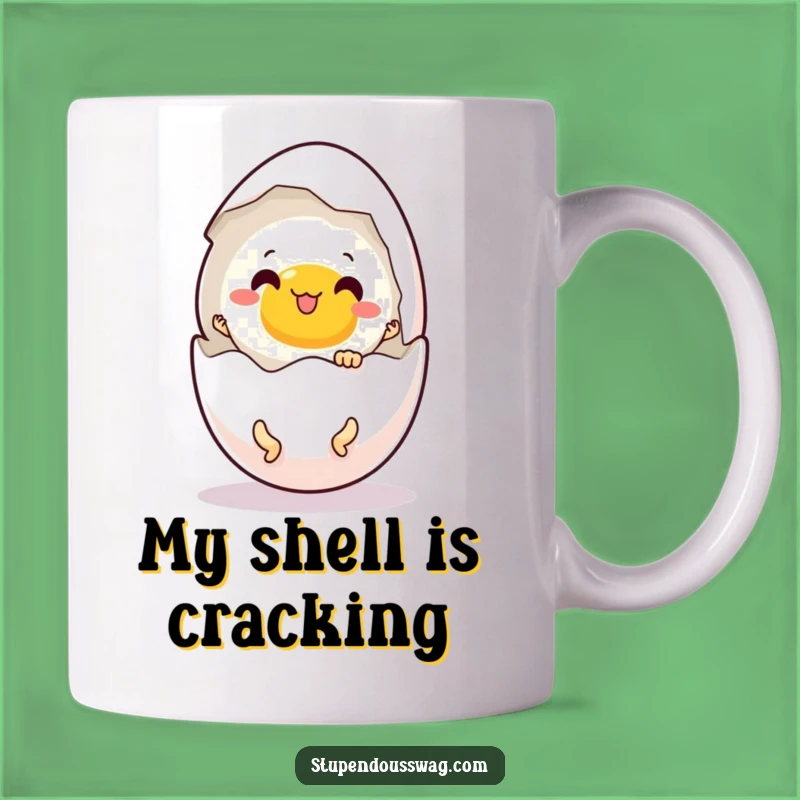Funny Startled Egg Mug: Hilarious Breakfast Surprise Gift for Egg Lovers