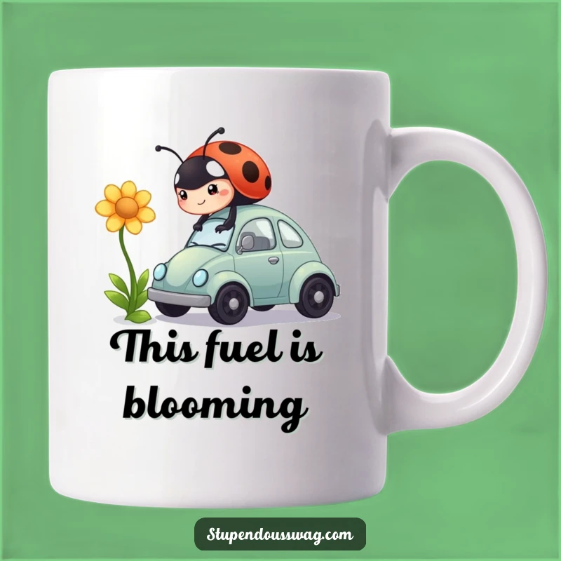 Funny Ladybug Car Flower Mug: A Determined Effort for a Hilarious Ride, Perfect Gift
