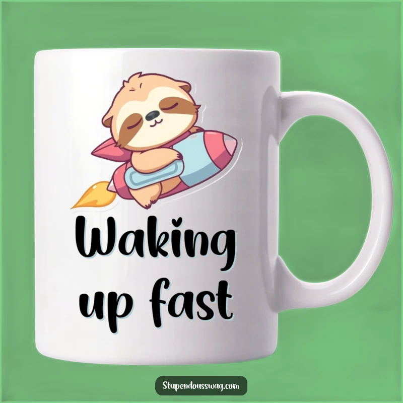 Funny Sloth Jetpack Mug: Accidental Zoom - Hilarious Slow-Goer Gift