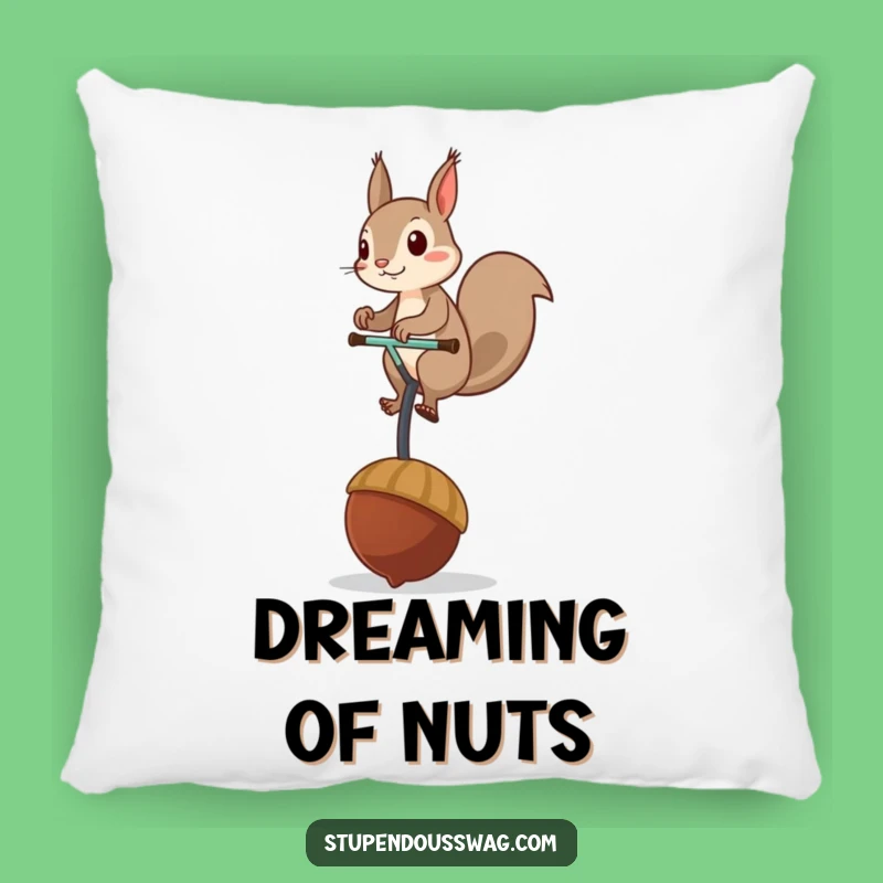 Funny Squirrel Unicycle Pillow: Snuggle Up with This Hilarious Acorn Fun