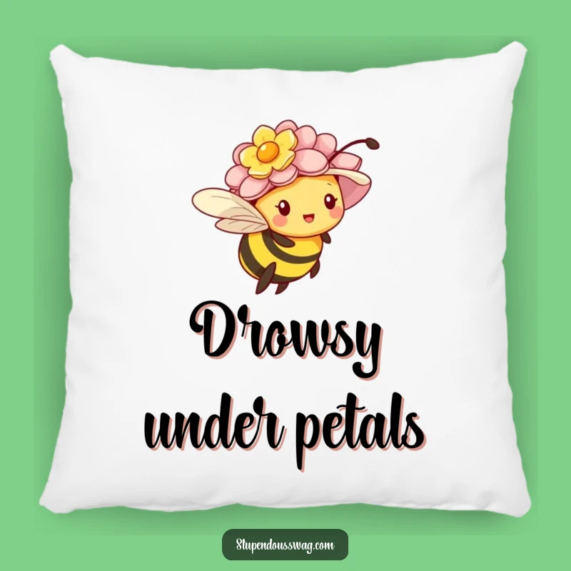 Funny Bee Flower Hat Pillow: Soft and Comical Comfort