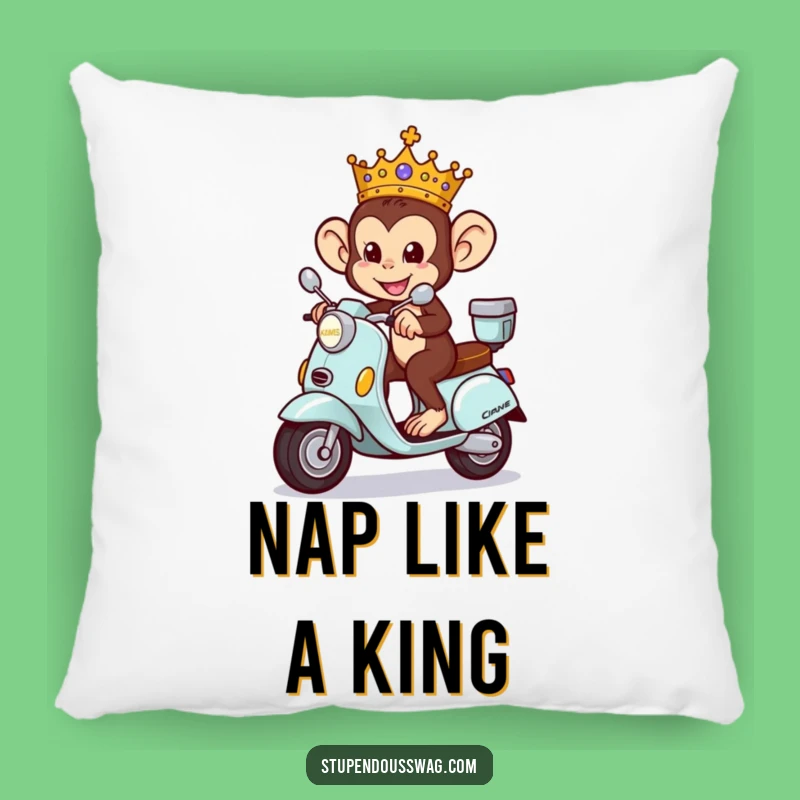 Funny Monkey King Pillow: Royal Rest, Perfect Cozy Gift!