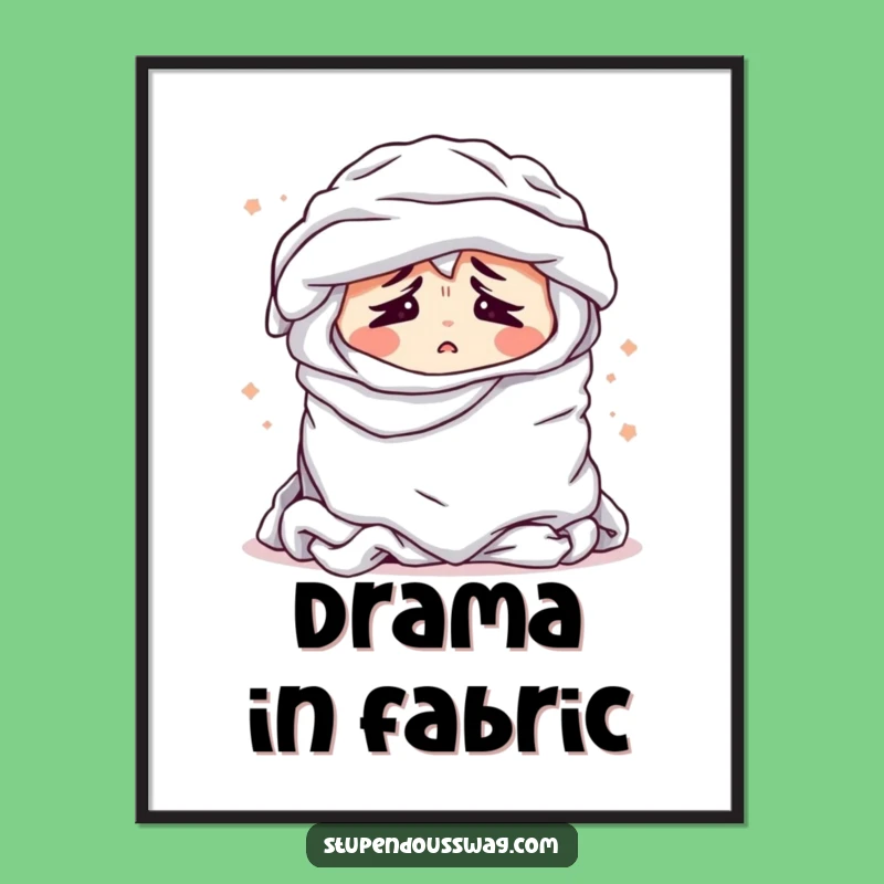 Funny Laundry Pile Digital Art - Bewildered Sighing Clothes, Hilarious Printable Gift