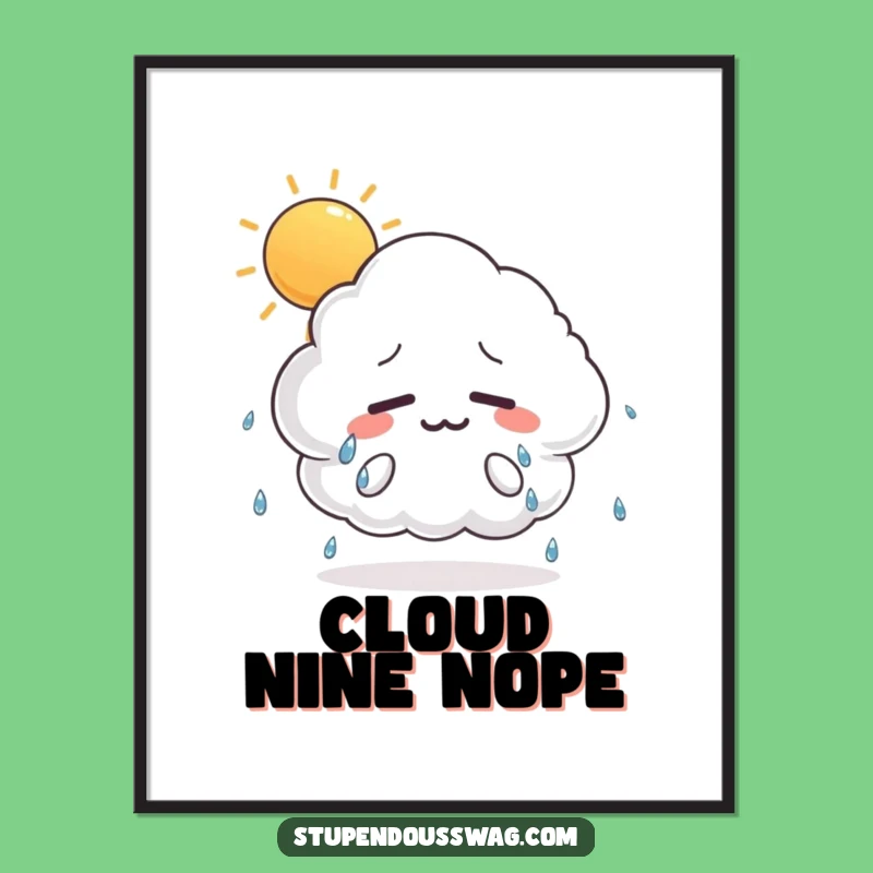 Funny Nervous Cloud Digital Art: Bring Humorous Anxiety to Your Digital Space