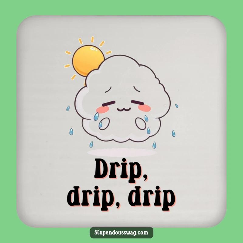 Funny Nervous Cloud Coaster: Protect Surfaces from Sweaty Stress