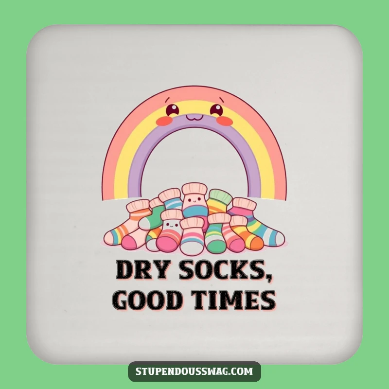 Funny Rainbow Socks Coasters: Giggle-Inducing Protection for Your Surfaces