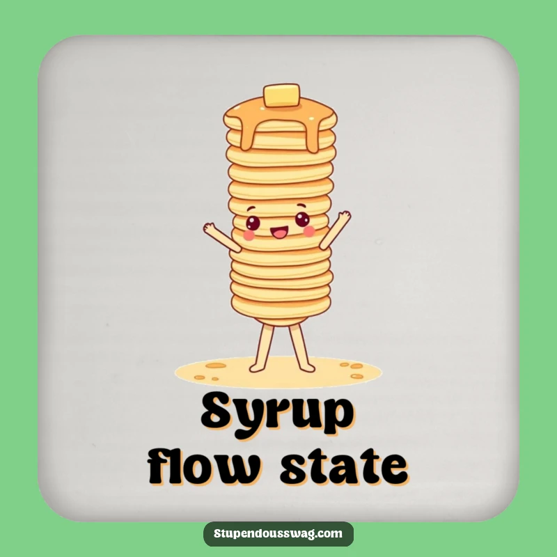 Funny Pancake Handstand Coaster Set: Protect Surfaces with Breakfast Charm