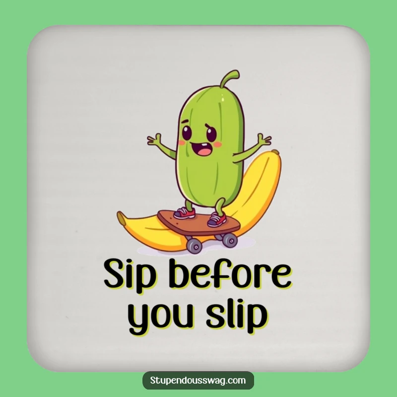 Funny Pickle Skateboard Coasters: Protect Surfaces with Extreme Humor