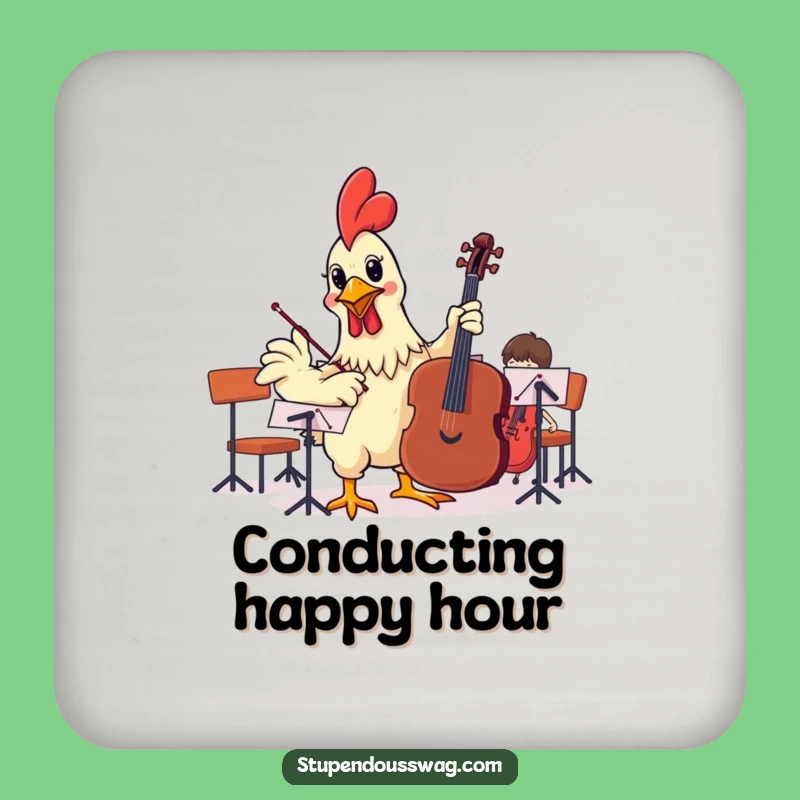 Funny Rubber Chicken Coasters - Musical Table Protection Gift