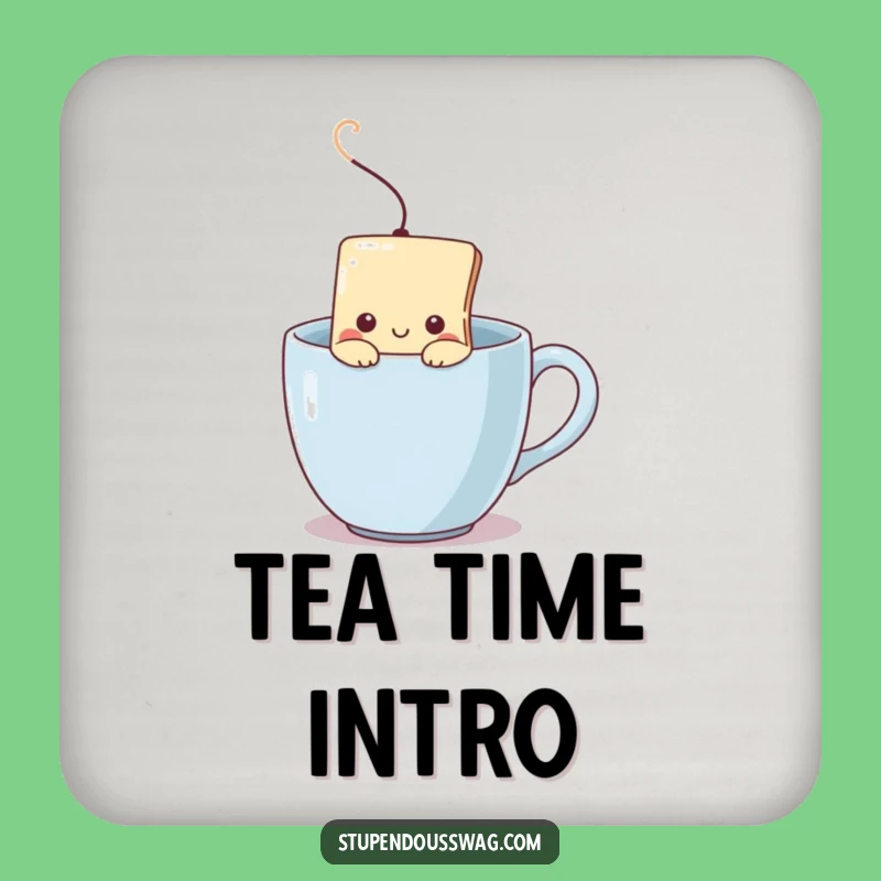 Funny Shy Teabag Coaster: Protect Surfaces with Introvert Charm