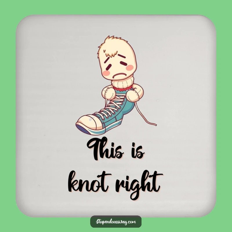 Funny Sock Puppet Shoelace Coasters: Protect Surfaces with a Giggle!