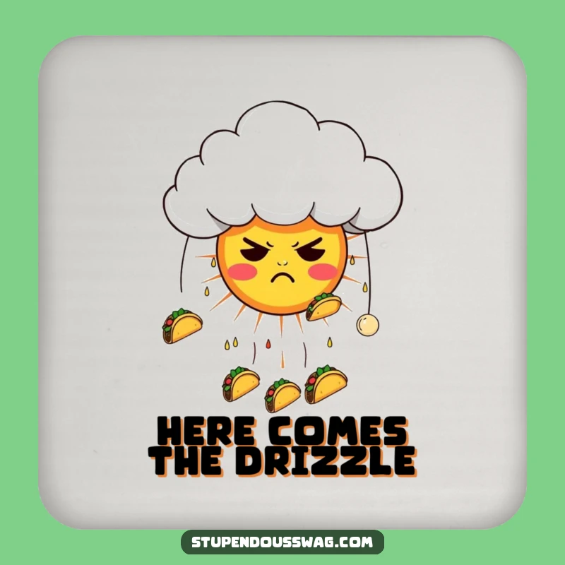 Funny Taco Cloud Coasters: Protect Surfaces with This Hilarious Grumpy Design