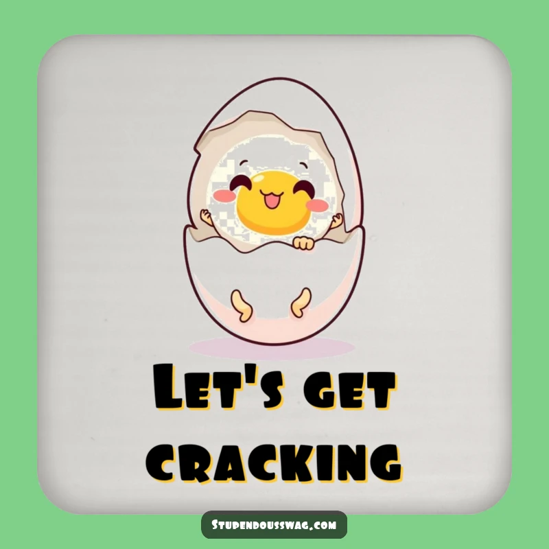Funny Egg Dance Coaster Set: Protect Surfaces with Breakfast Charm