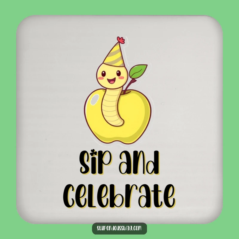 Funny Worm Party Coasters: Protect Surfaces with a Giggle!