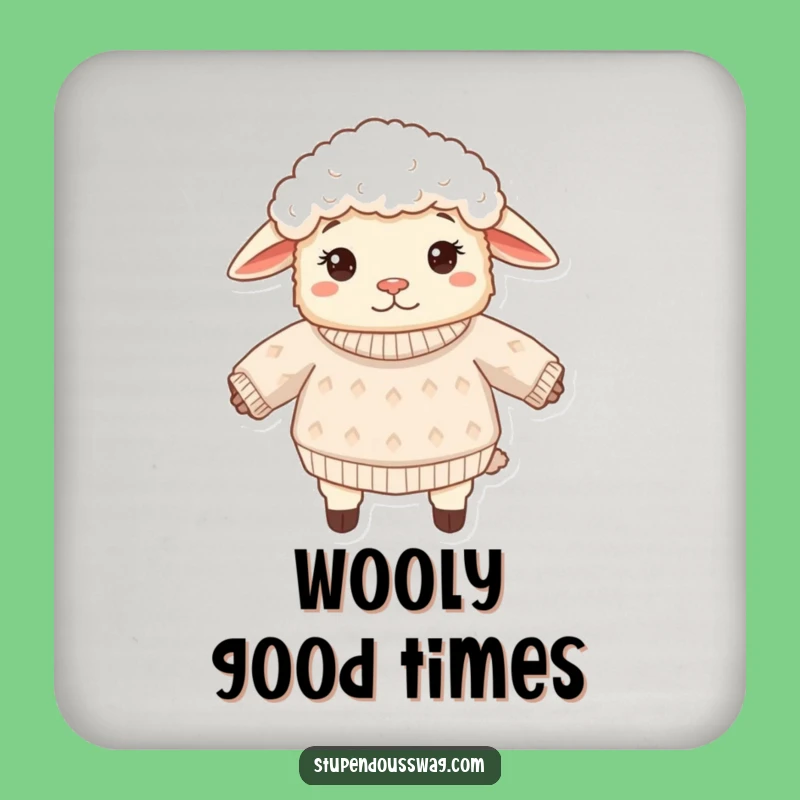 Funny Sheep Inside Out Sweater Coaster - Humorous Protect Your Surfaces Gift