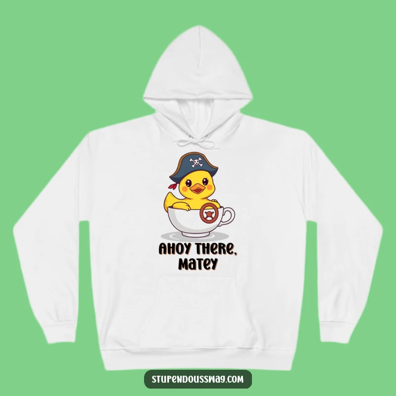 Funny Pirate Duck Hoodie: Cozy Up with This Hilarious Teacup Captain