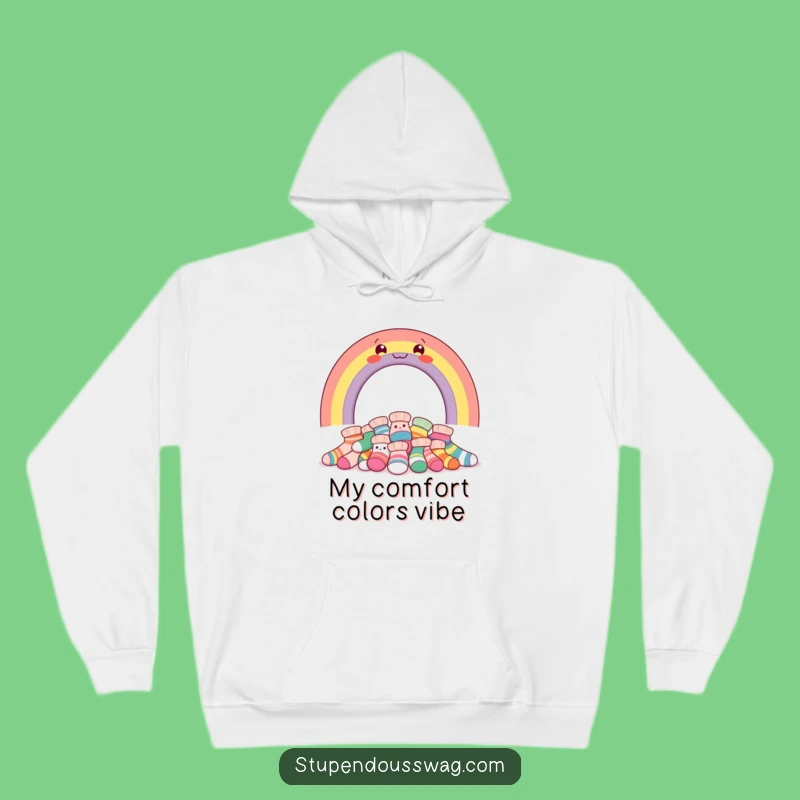 Cozy Funny Rainbow Socks Hoodie: Warm Laughs Over Giggles, Perfect Gift