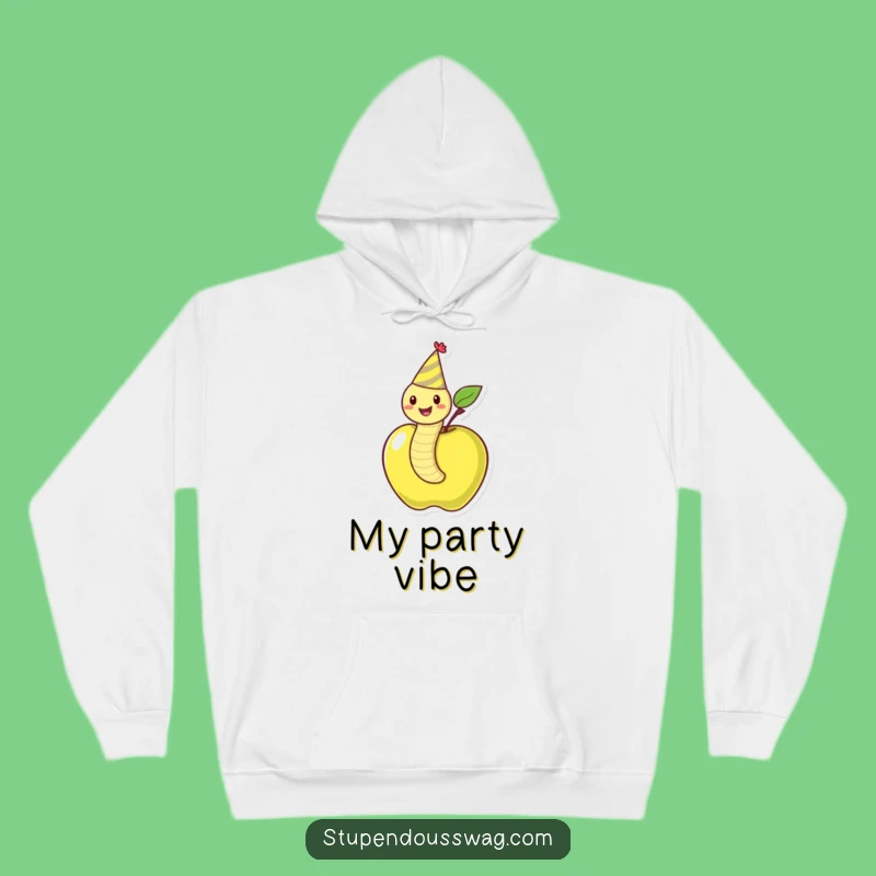 Cozy Funny Worm Party Hoodie: Your Warm Hug of Celebration!