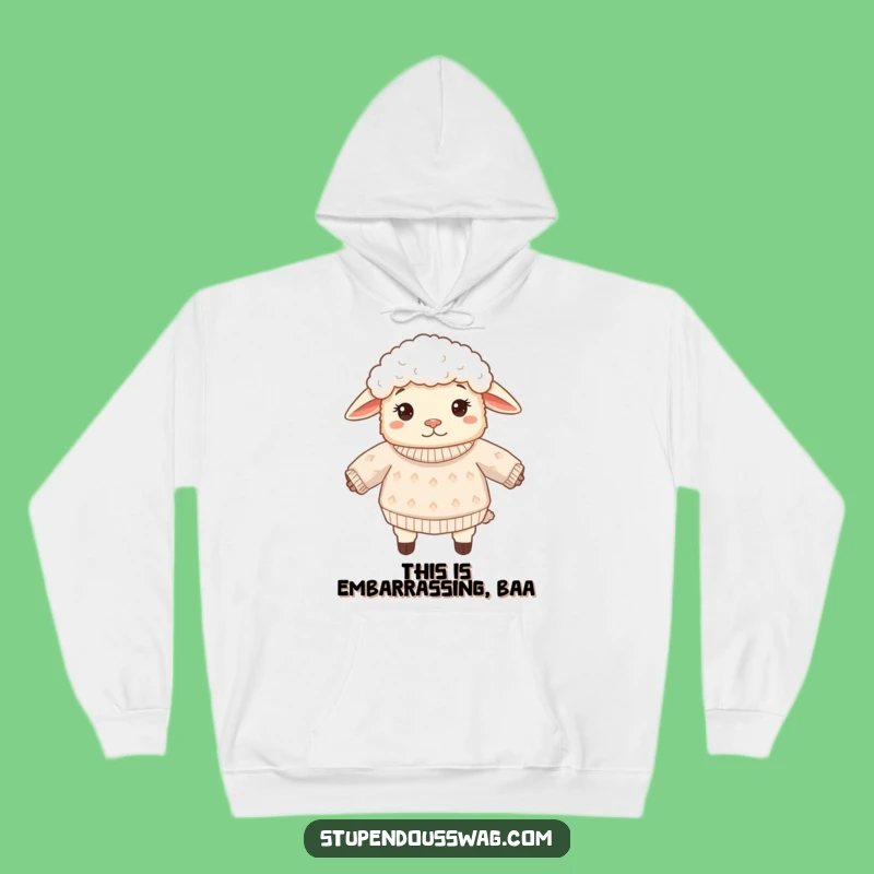 Funny Confused Sheep Inside Out Sweater Hoodie - Cozy Humorous Gift for All