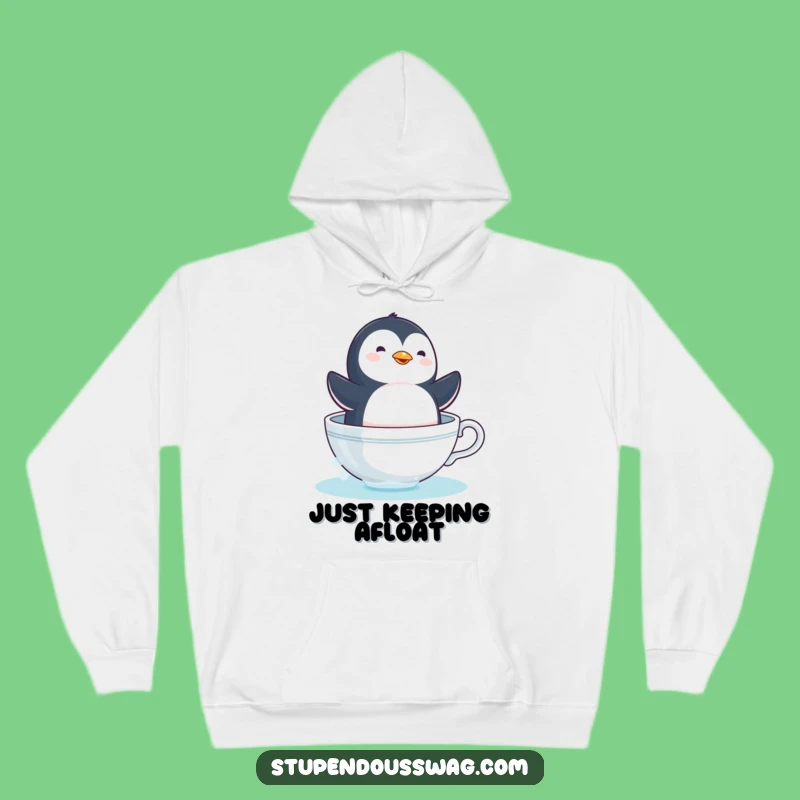 Funny Dizzy Penguin Hoodie - Cozy Teacup Sailor Warm & Humorous Gift!