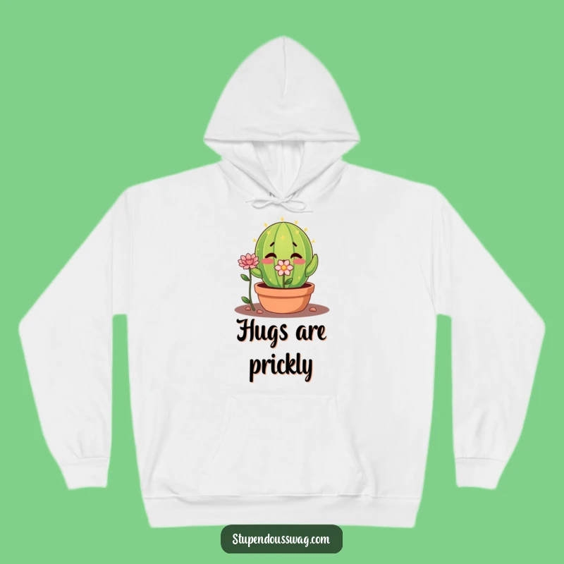 Funny Shy Cactus Hoodie - Cozy Nervous Flower Comfort & Gift!