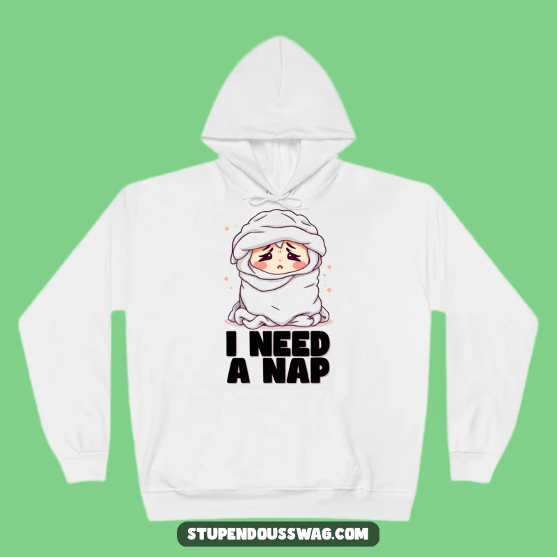 Funny Laundry Pile Hoodie - Bewildered Sighing Clothes, Cozy & Hilarious Gift