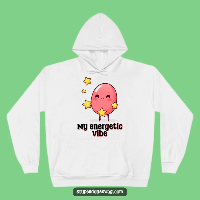 Cozy Funny Jelly Bean Juggling Stars Hoodie: Warm Galactic Comfort Gift