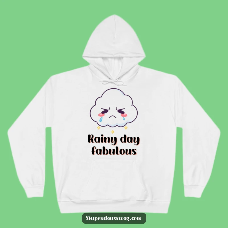 Funny Grumpy Cloud Hoodie - Cozy Rainbow Tears Comfort & Gift!