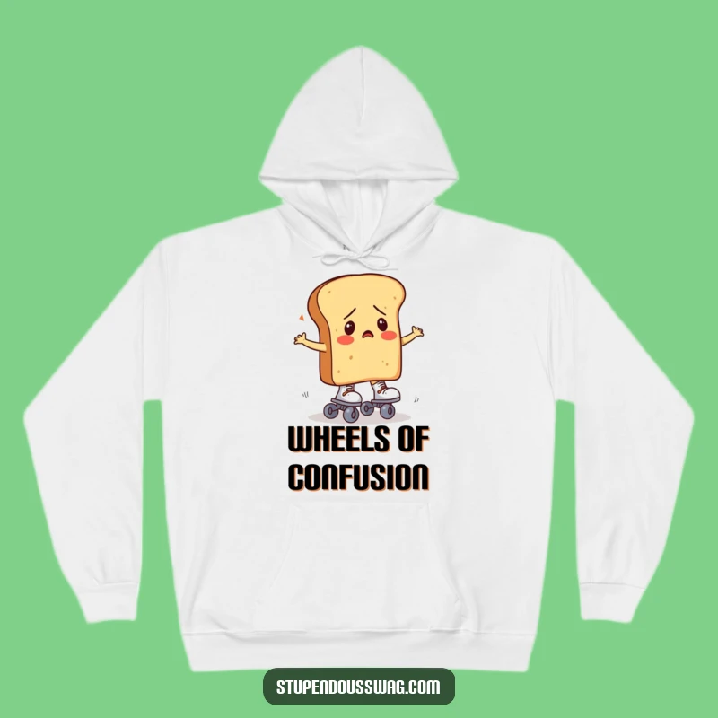 Funny Bread Roller Skates Hoodie: Cozy Confused Carb Gift