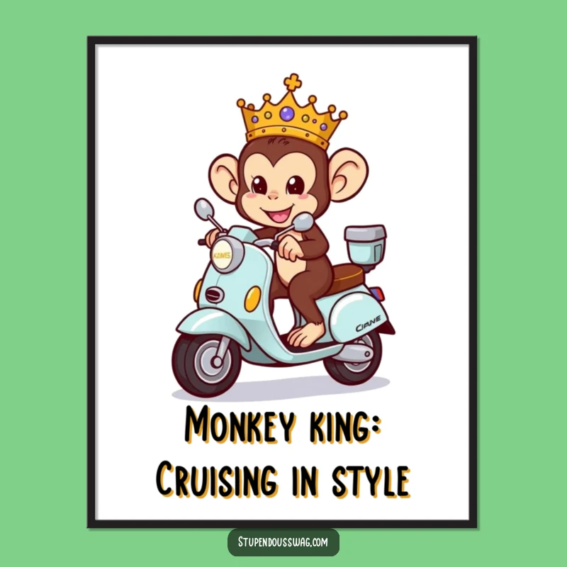 Free Printable Monkey King Wall Art: Royal Quirky Decor Downloadable!